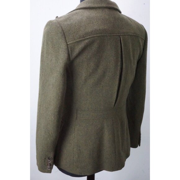 Ralph Lauren Purple Label RLPL Green Tweed Norfolk Cashmere Blend Jacket 12 NEW - Picture 3 of 7